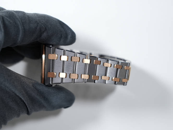 Audemars Piguet Royal Oak Ref. 14486TR Tantalum and Pink Gold Gray Dial Excellent Condition zfspyhob