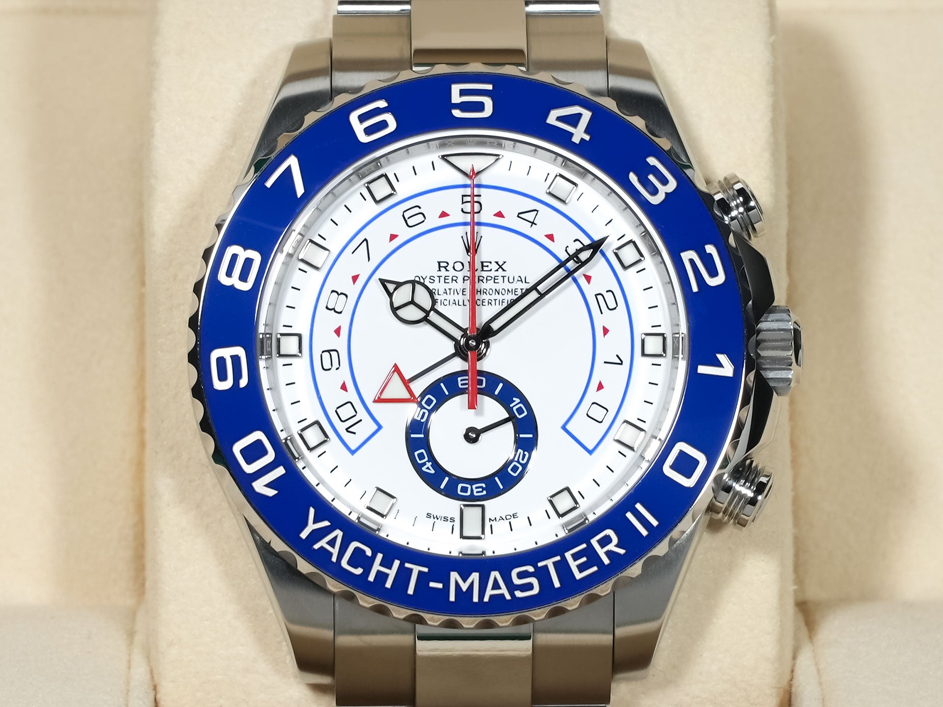 Rolex Yacht-Master II Ref. 116680 Stainless Steel White Dial Pre-owned adgzvehy