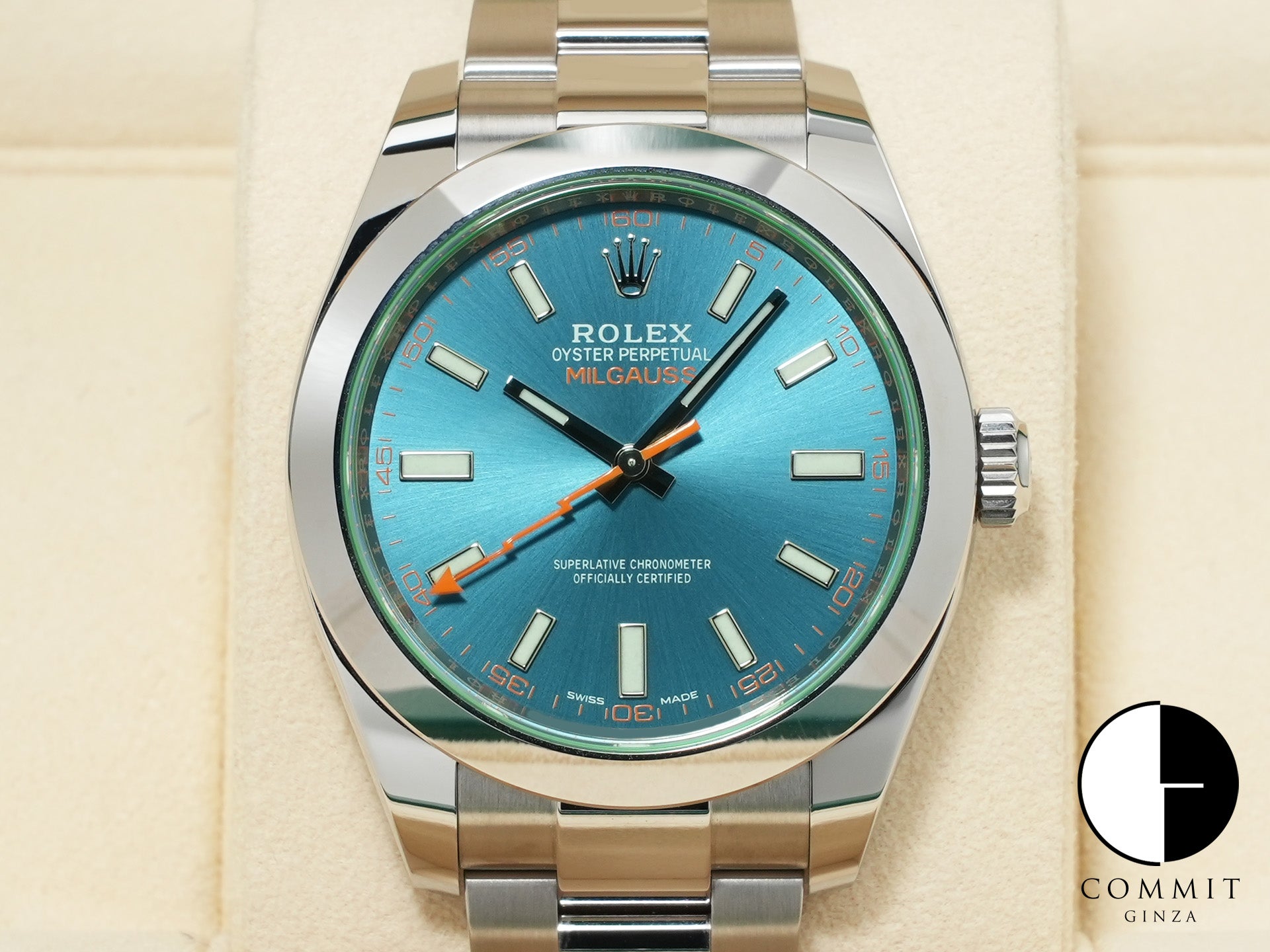 Rolex Milgauss Ref. 116400GV Stainless Steel Z-Blue Dial Excellent Condition dzaqeram