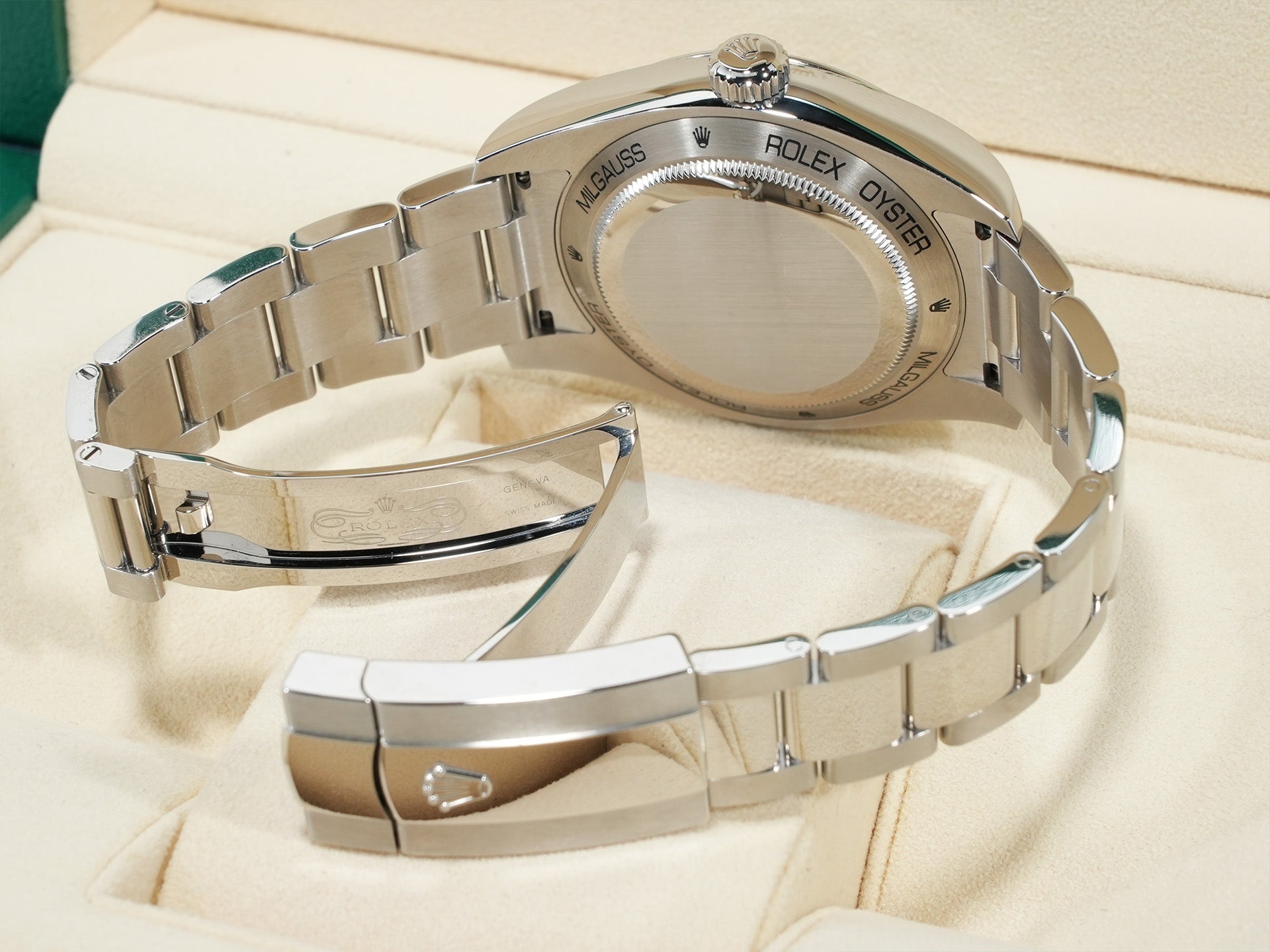 ロレックス ミルガウス Ref.116400GV ステンレススチール Zブルー文字盤 美品 dzaqeram