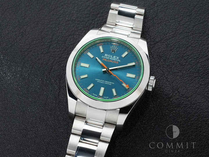 ロレックス ミルガウス Ref.116400GV ステンレススチール Zブルー文字盤 美品 dzaqeram