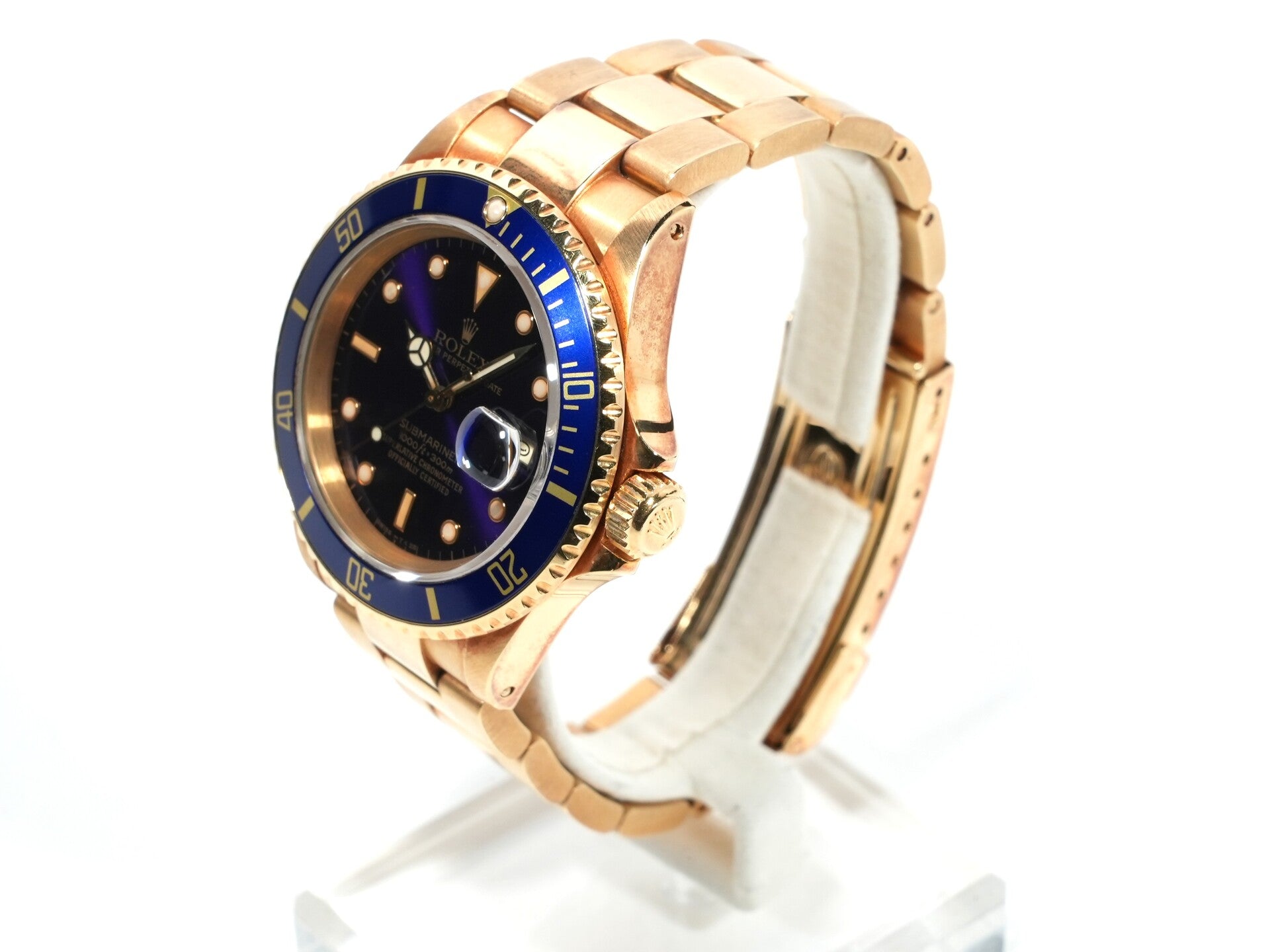 Pre-owned Rolex Submariner Date Ref. 16618 Yellow Gold Blue Dial (eg8xjrni)