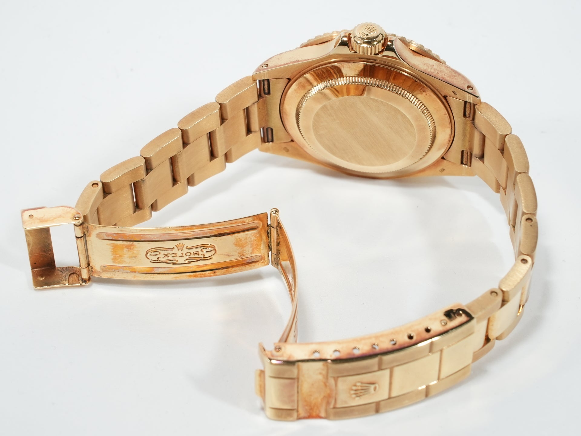 Pre-owned Rolex Submariner Date Ref. 16618 Yellow Gold Blue Dial (eg8xjrni)