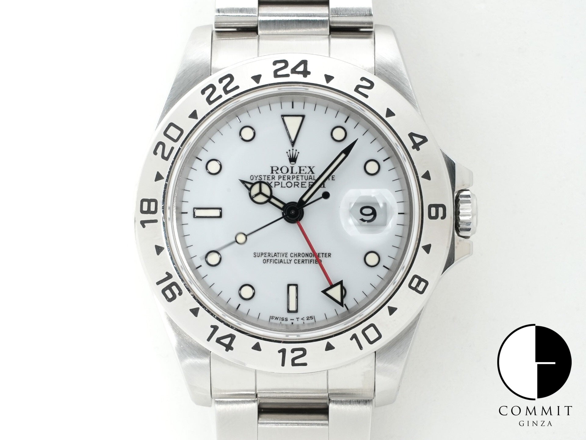 ロレックス エクスプローラーII Ref.16570 ステンレススチール ホワイト文字盤 オイスターブレスレット 中古 4of8nd6j