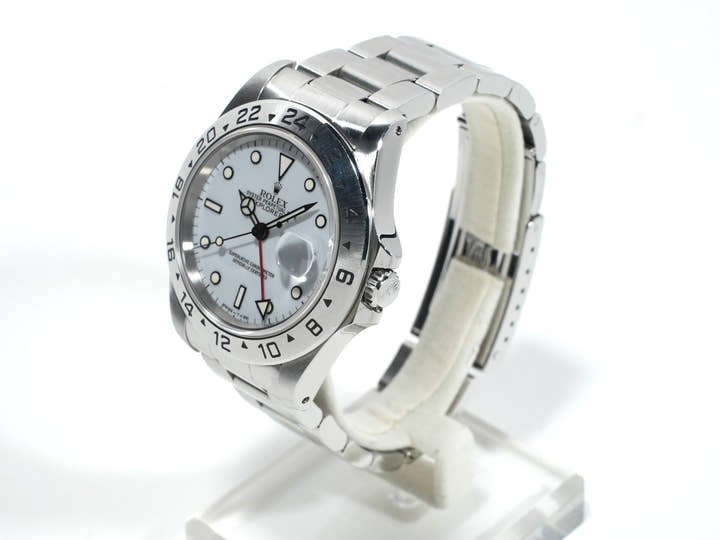 ロレックス エクスプローラーII Ref.16570 ステンレススチール ホワイト文字盤 オイスターブレスレット 中古 4of8nd6j