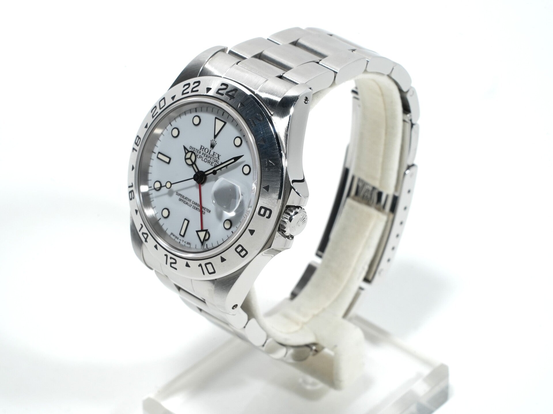 ロレックス エクスプローラーII Ref.16570 ステンレススチール ホワイト文字盤 オイスターブレスレット 中古 4of8nd6j