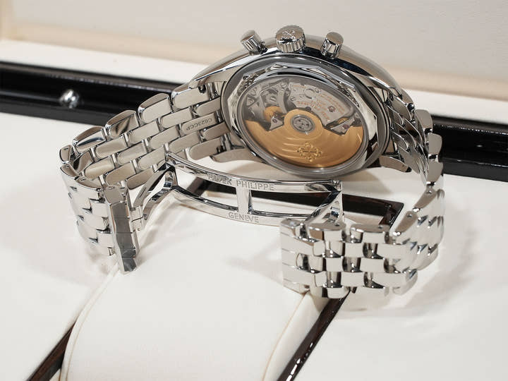 Patek Philippe Annual Calendar Chronograph Ref. 5960/1A-010 Stainless Steel Black Dial Excellent Condition Pre-Owned bpfjonh6