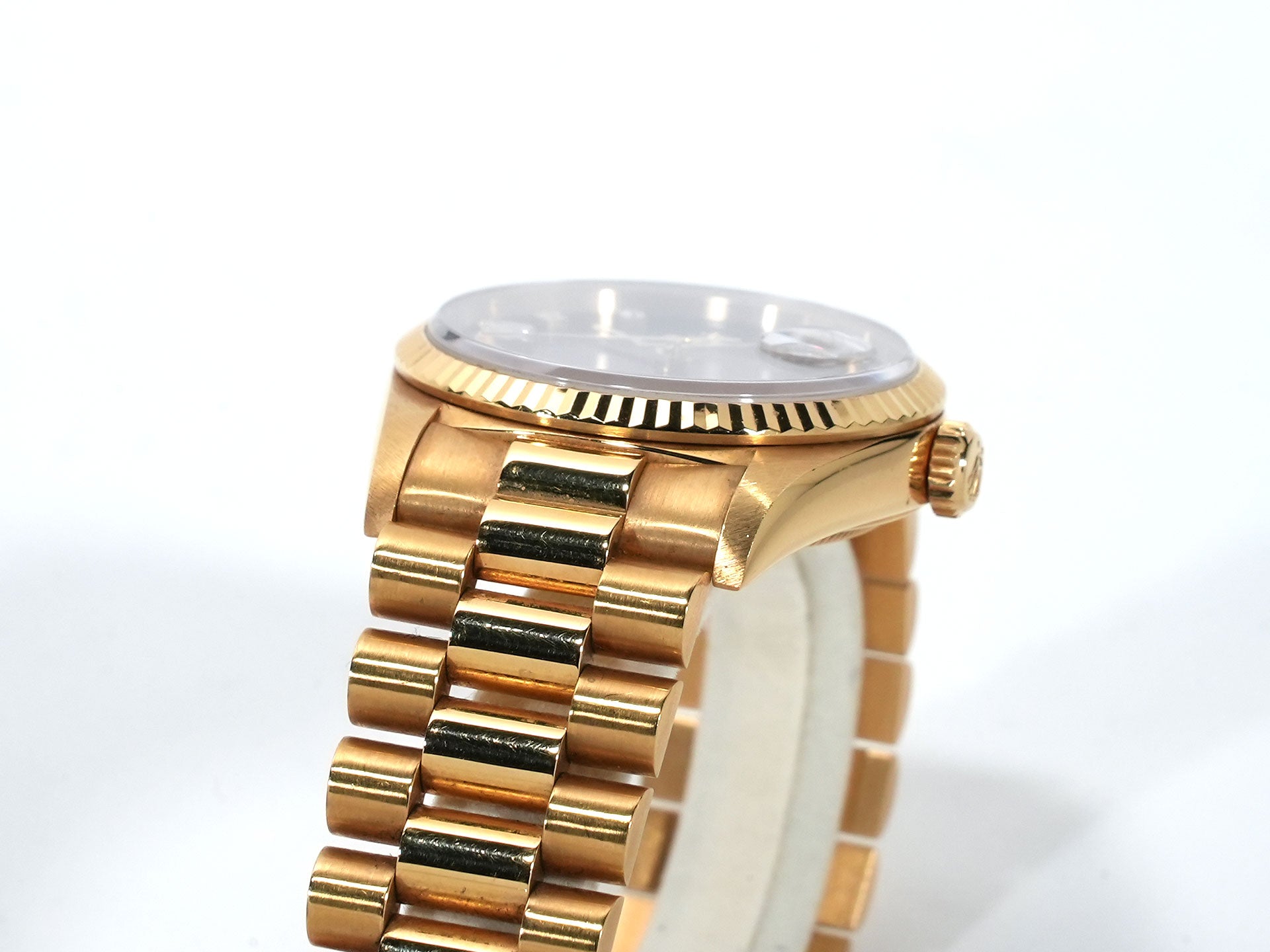 ロレックス デイデイト36 Ref.18238 イエローゴールド ブラウングラデーション×10Pダイヤ文字盤 中古 6b7hn3a4