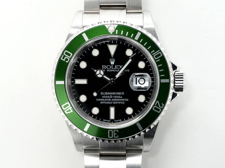 Rolex Submariner Date Ref. 16610LV Stainless Steel Black Dial Excellent Condition wja4b3mc