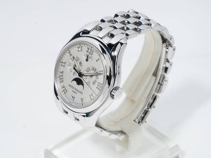 Patek Philippe Annual Calendar Moon Phase Ref. 5036/1G-017 White Gold Silver Dial Excellent Condition nxhnriee
