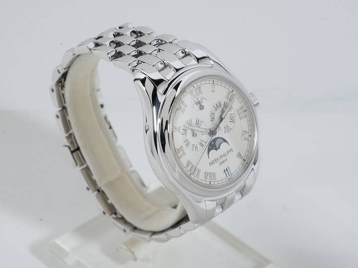 Patek Philippe Annual Calendar Moon Phase Ref. 5036/1G-017 White Gold Silver Dial Excellent Condition nxhnriee