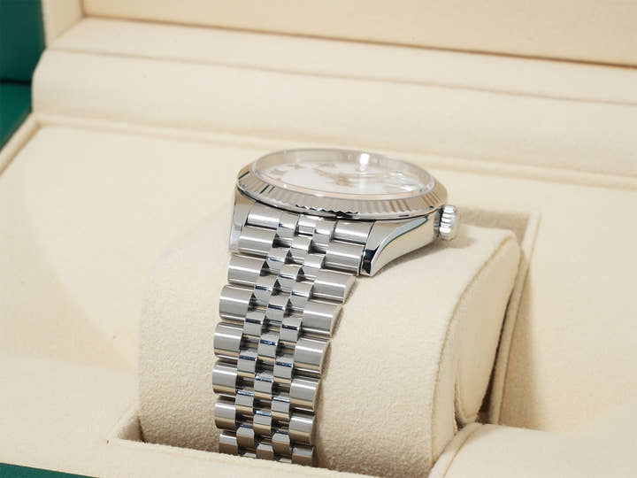 Rolex Datejust 36 Ref. 126234 Stainless Steel/White Gold White Roman Dial Jubilee Bracelet Excellent Condition 58nxoiqc
