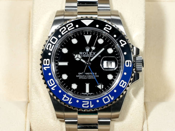 Rolex GMT-Master II Ref. 116710BLNR Stainless Steel Black Dial Oyster Bracelet Excellent Condition owocoe85