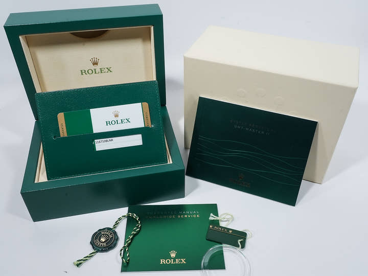 Rolex GMT-Master II Ref. 116710BLNR Stainless Steel Black Dial Oyster Bracelet Excellent Condition owocoe85