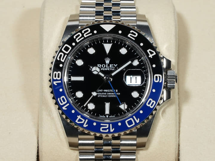 Pre-owned Rolex GMT-Master II Ref. 126710BLNR Stainless Steel Black Dial Jubilee Bracelet k9949c7t