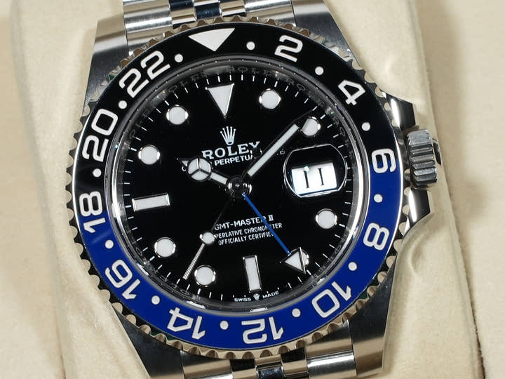 Pre-owned Rolex GMT-Master II Ref. 126710BLNR Stainless Steel Black Dial Jubilee Bracelet k9949c7t