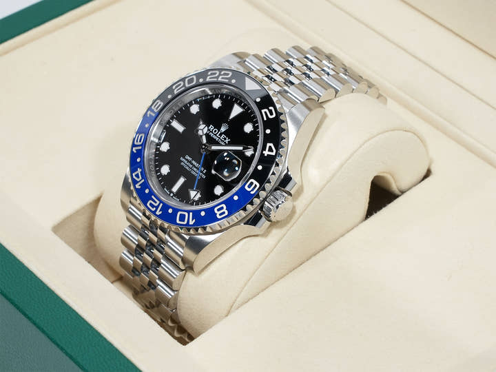 Pre-owned Rolex GMT-Master II Ref. 126710BLNR Stainless Steel Black Dial Jubilee Bracelet k9949c7t