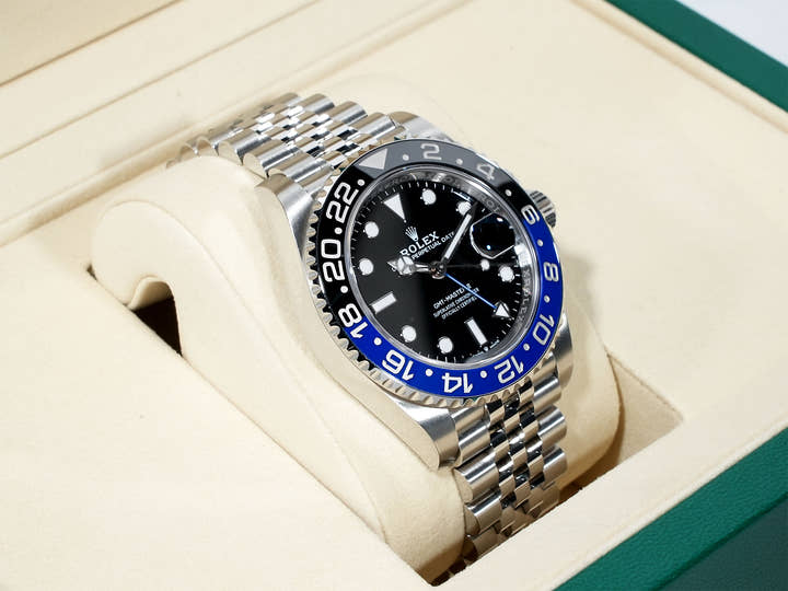 Pre-owned Rolex GMT-Master II Ref. 126710BLNR Stainless Steel Black Dial Jubilee Bracelet k9949c7t