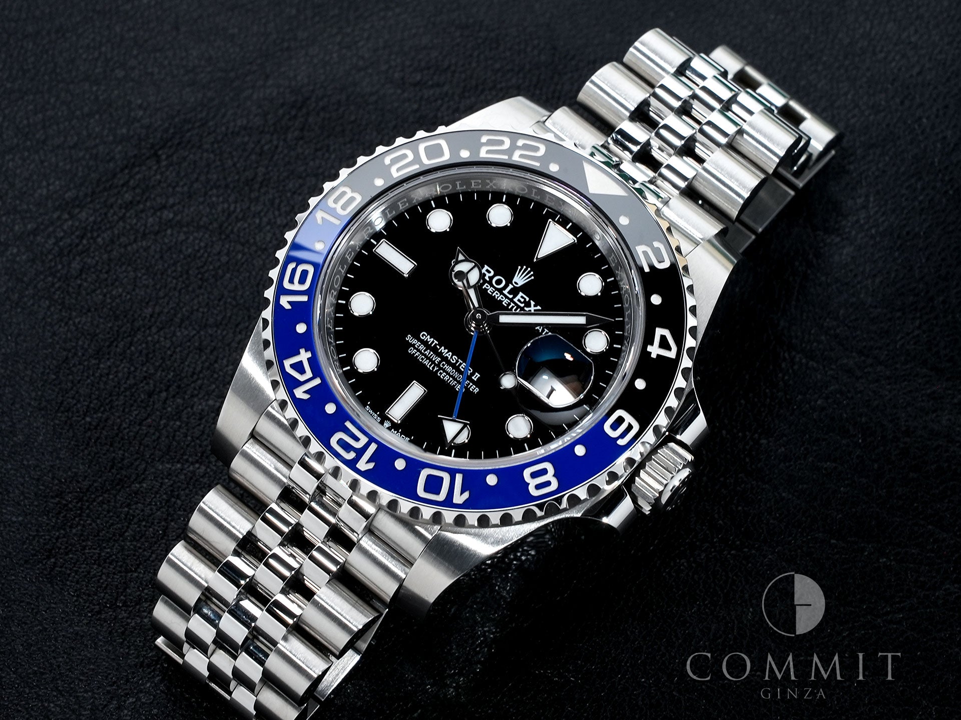 Pre-owned Rolex GMT-Master II Ref. 126710BLNR Stainless Steel Black Dial Jubilee Bracelet k9949c7t