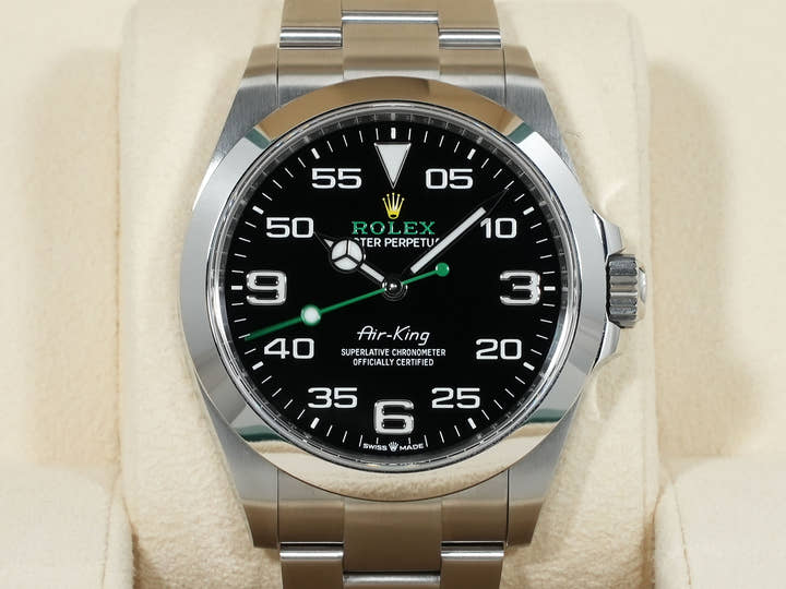 ロレックス エアキング Ref.126900 ステンレススチール ブラック文字盤 オイスターブレスレット 美中古 h5uwwxqc