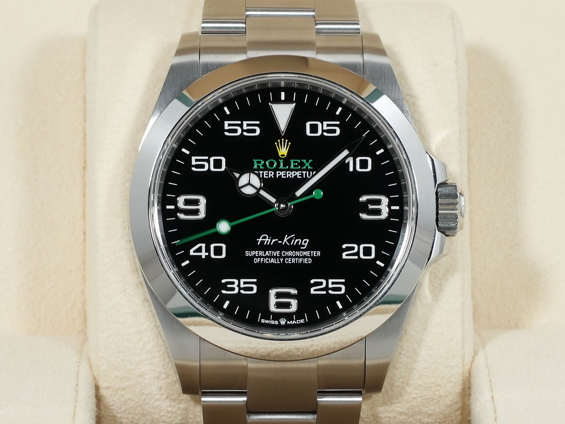 ロレックス エアキング Ref.126900 ステンレススチール ブラック文字盤 オイスターブレスレット 美中古 h5uwwxqc