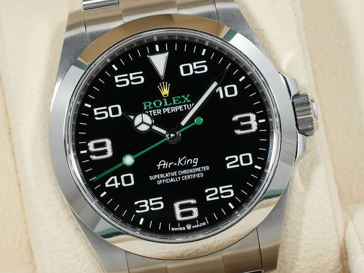 ロレックス エアキング Ref.126900 ステンレススチール ブラック文字盤 オイスターブレスレット 美中古 h5uwwxqc