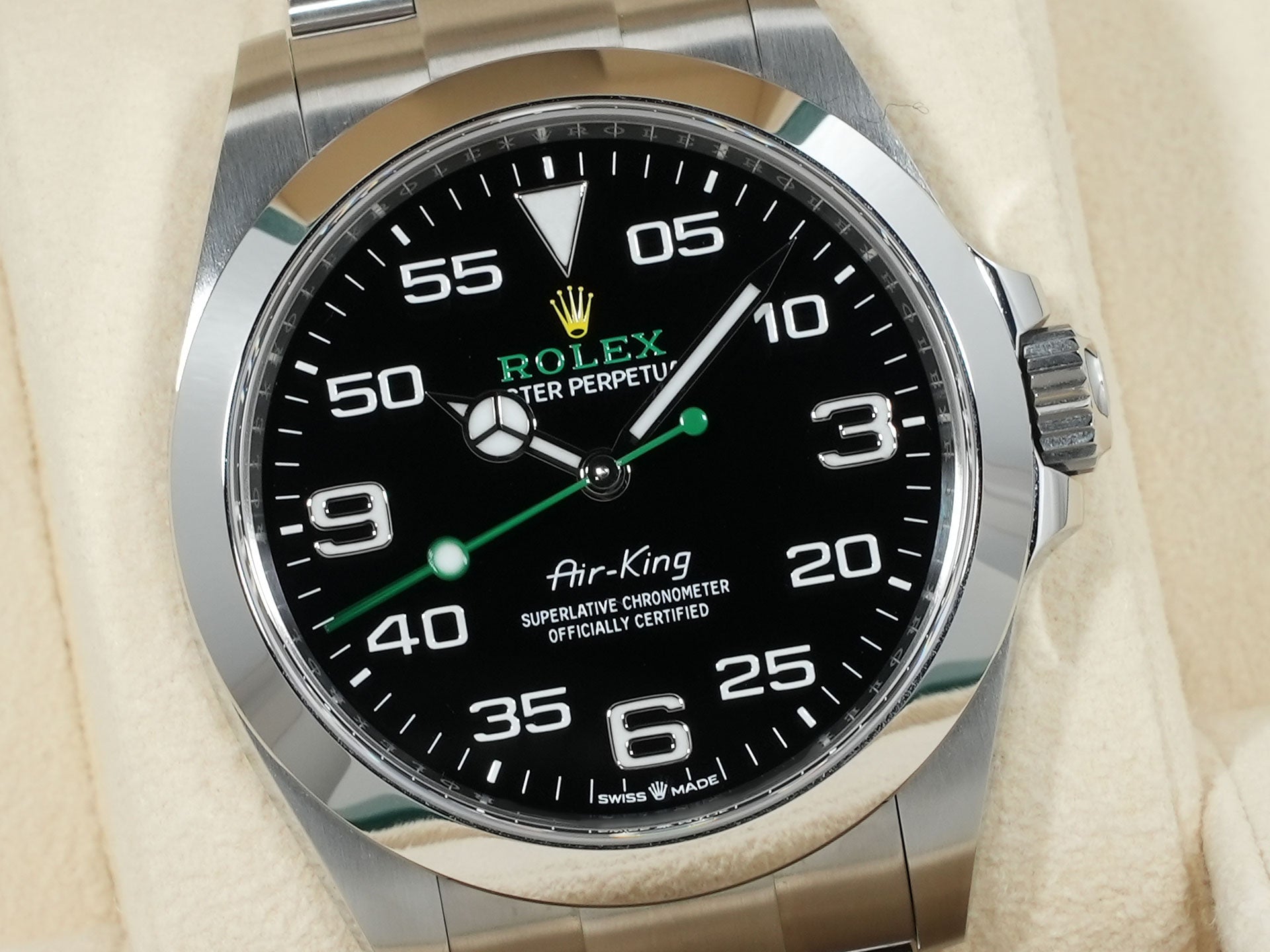 ロレックス エアキング Ref.126900 ステンレススチール ブラック文字盤 オイスターブレスレット 美中古 h5uwwxqc