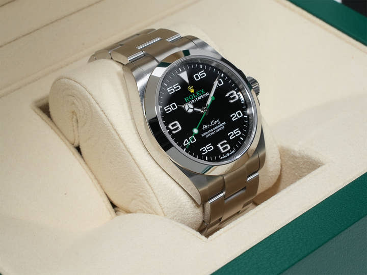 ロレックス エアキング Ref.126900 ステンレススチール ブラック文字盤 オイスターブレスレット 美中古 h5uwwxqc