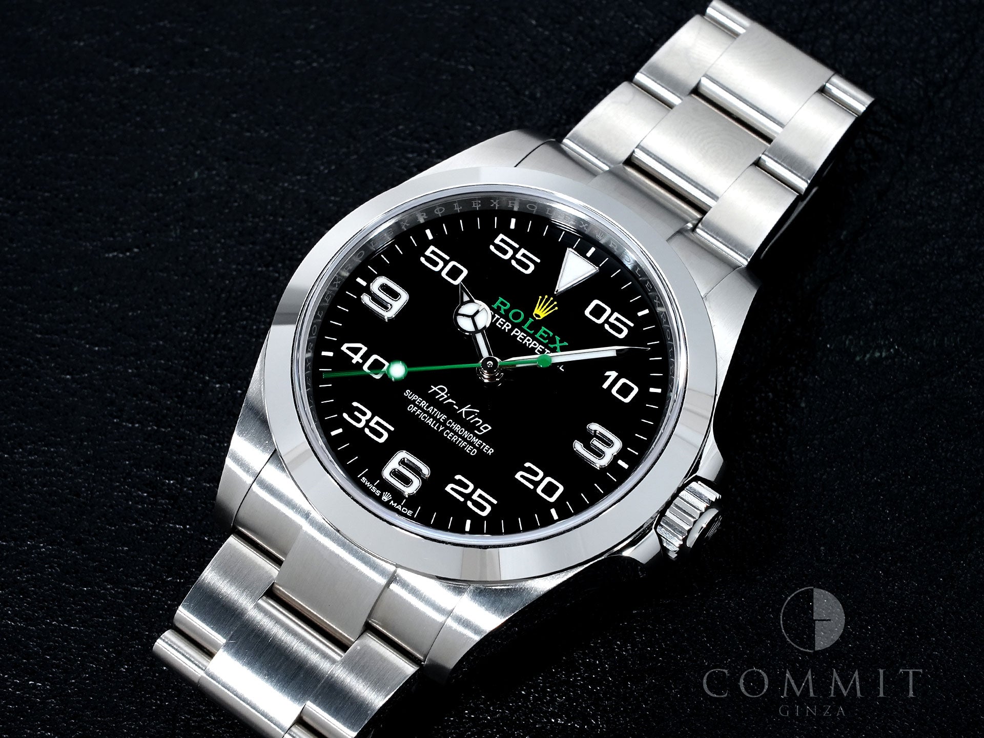 ロレックス エアキング Ref.126900 ステンレススチール ブラック文字盤 オイスターブレスレット 美中古 h5uwwxqc