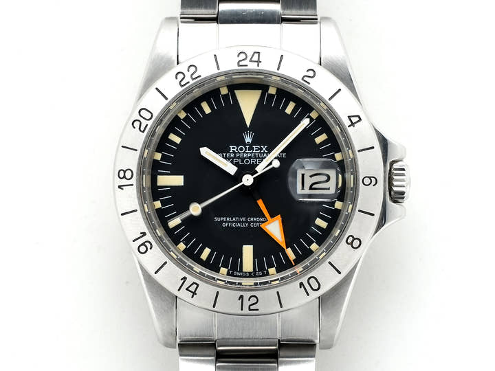 ロレックス エクスプローラーII Ref.1655 ステンレススチール ブラック文字盤 オイスターブレスレット 中古 7w3p4hun