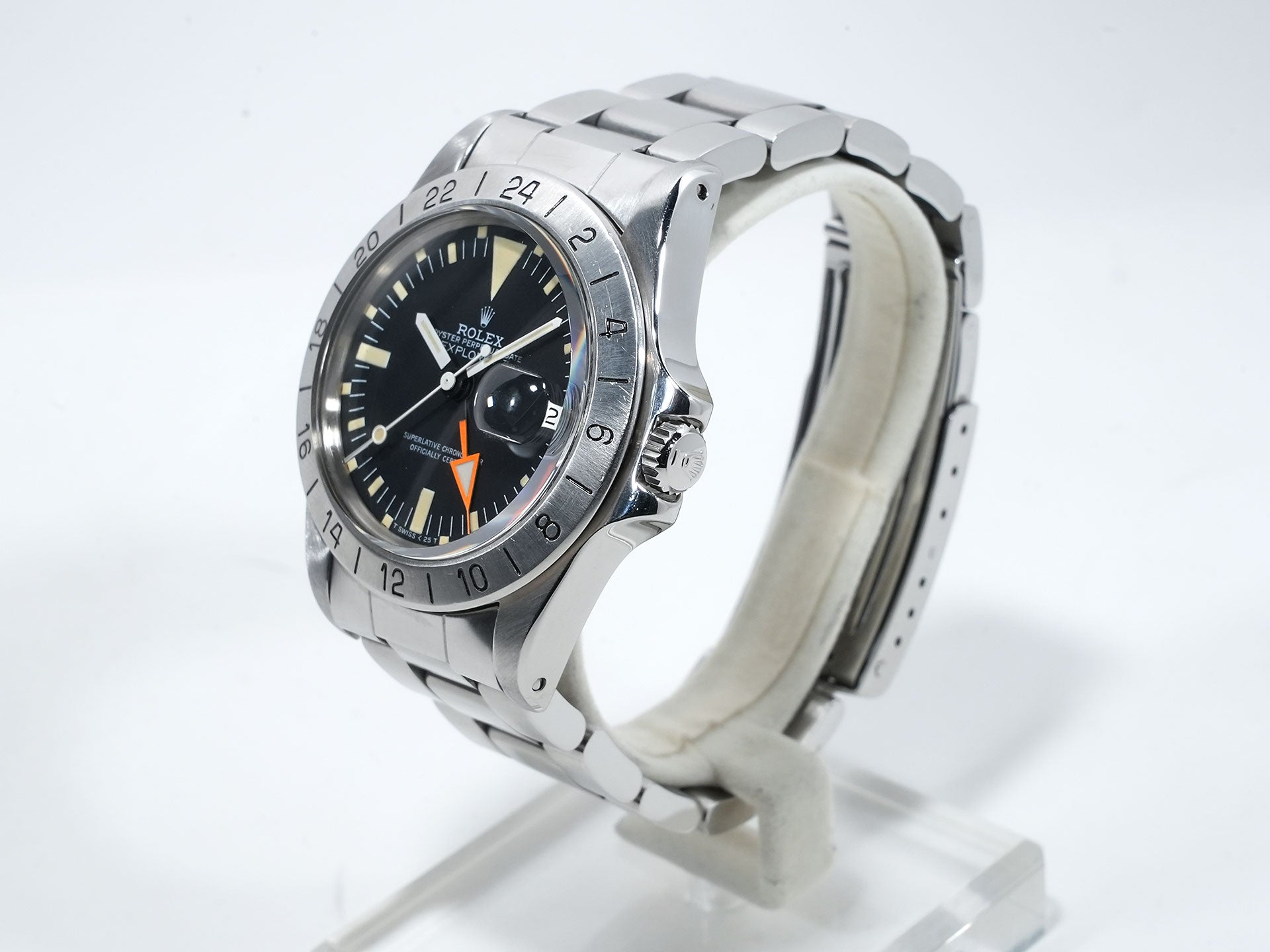 ロレックス エクスプローラーII Ref.1655 ステンレススチール ブラック文字盤 オイスターブレスレット 中古 7w3p4hun