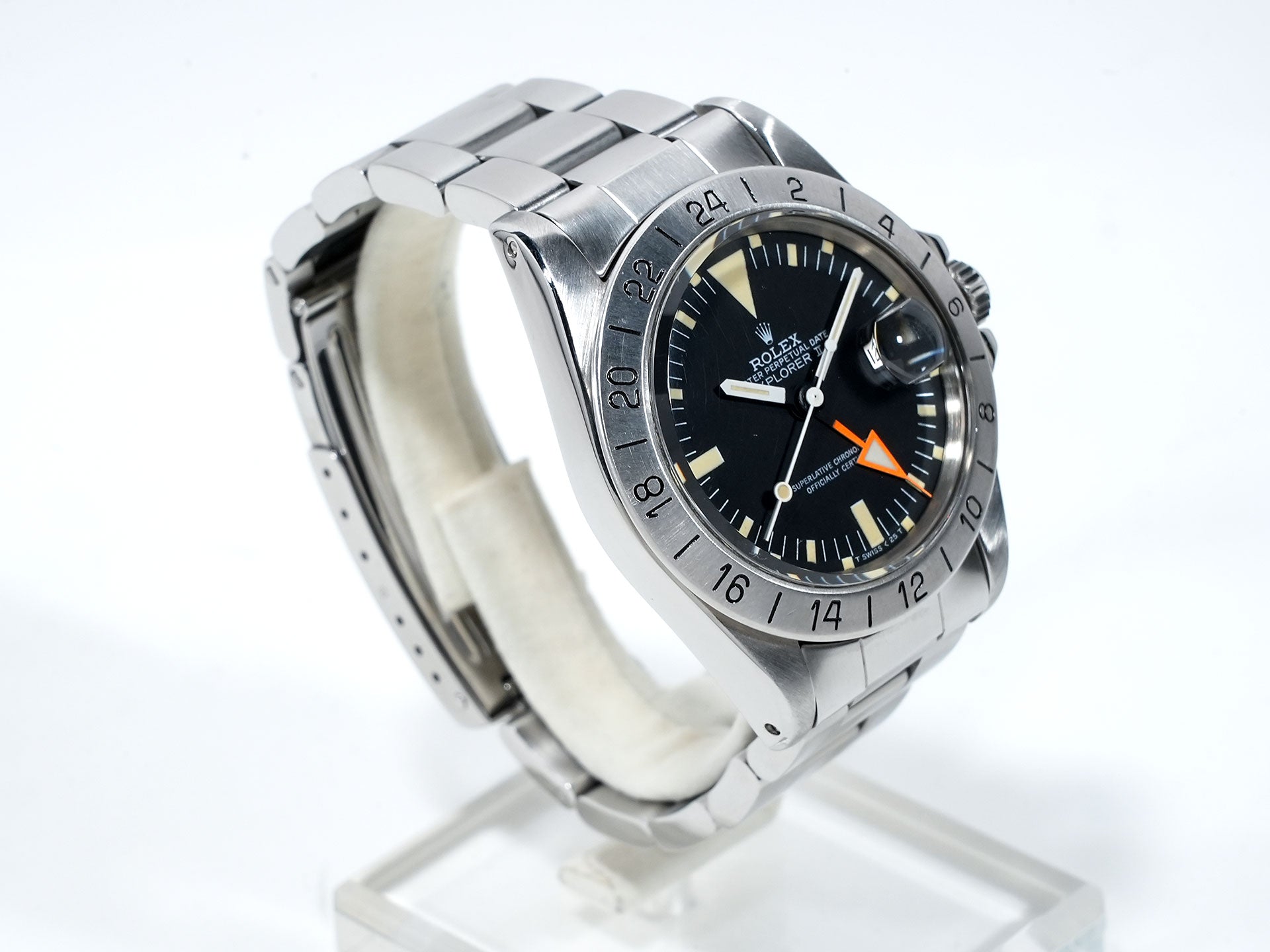 ロレックス エクスプローラーII Ref.1655 ステンレススチール ブラック文字盤 オイスターブレスレット 中古 7w3p4hun