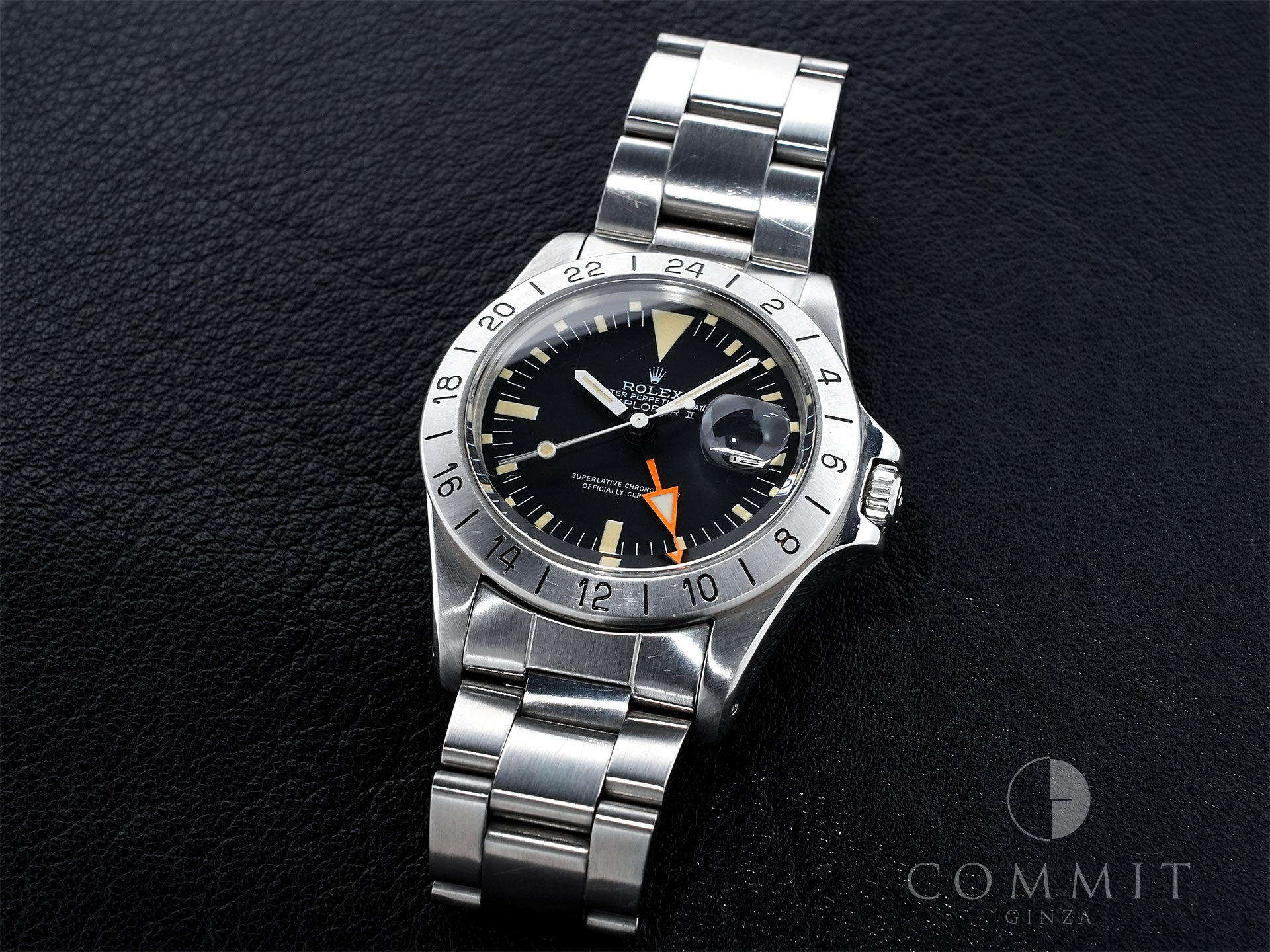 ロレックス エクスプローラーII Ref.1655 ステンレススチール ブラック文字盤 オイスターブレスレット 中古 7w3p4hun