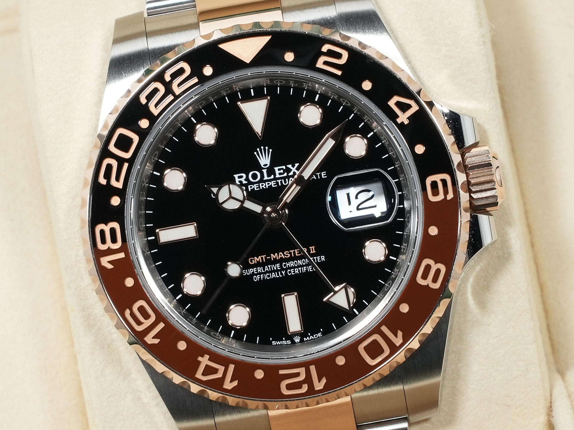 ロレックス GMTマスターII Ref.126711CHNR ステンレススチール/エバーローズゴールド ブラック文字盤 オイスターブレスレット 中古 j7knsvdx