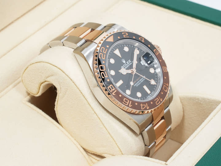 ロレックス GMTマスターII Ref.126711CHNR ステンレススチール/エバーローズゴールド ブラック文字盤 オイスターブレスレット 中古 j7knsvdx