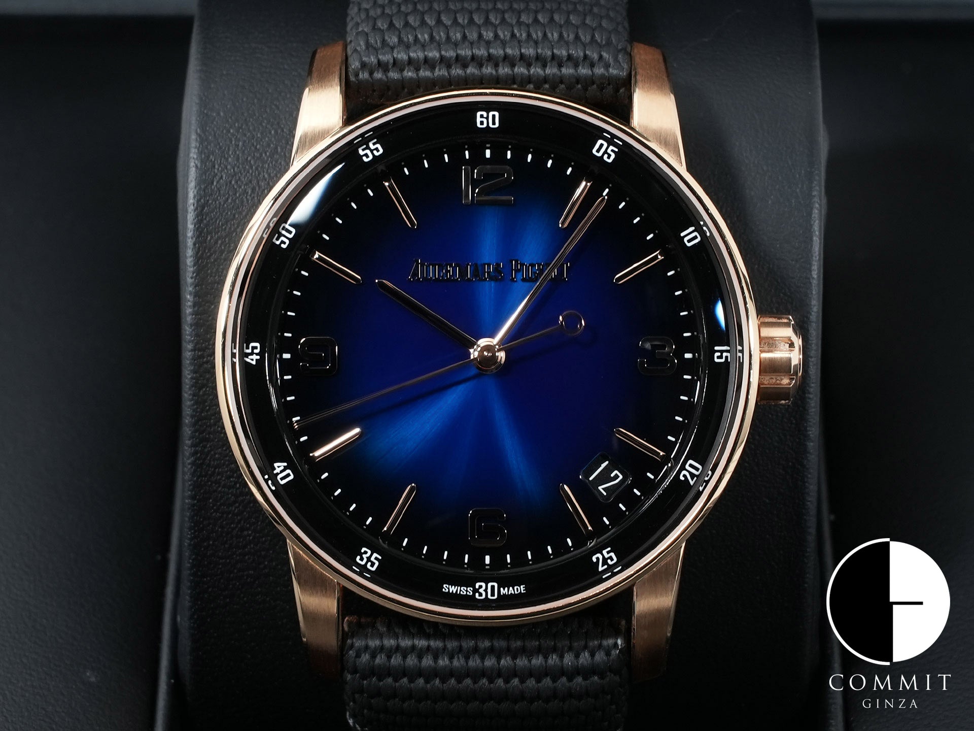 Audemars Piguet CODE 11.59 by Audemars Piguet Ref. 15210OR.OO.A028CR.01 Pink Gold Smoke Blue Lacquer Dial Pre-owned 3k2ytgcz