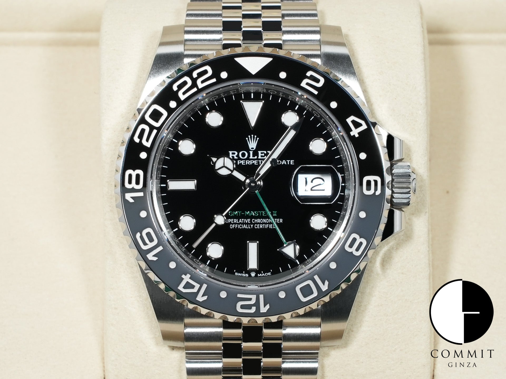 ロレックス GMTマスターII Ref.126710GRNR ステンレススチール ブラック文字盤 ジュビリーブレスレット 未使用 n7tb4ubx