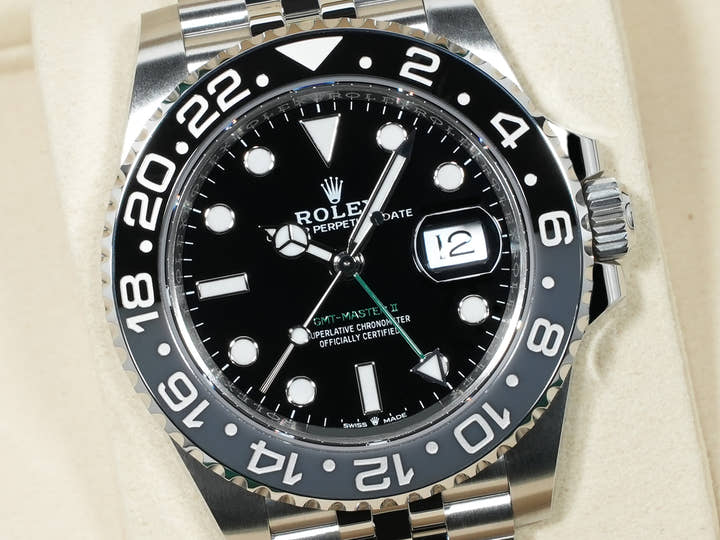 ロレックス GMTマスターII Ref.126710GRNR ステンレススチール ブラック文字盤 ジュビリーブレスレット 未使用 n7tb4ubx