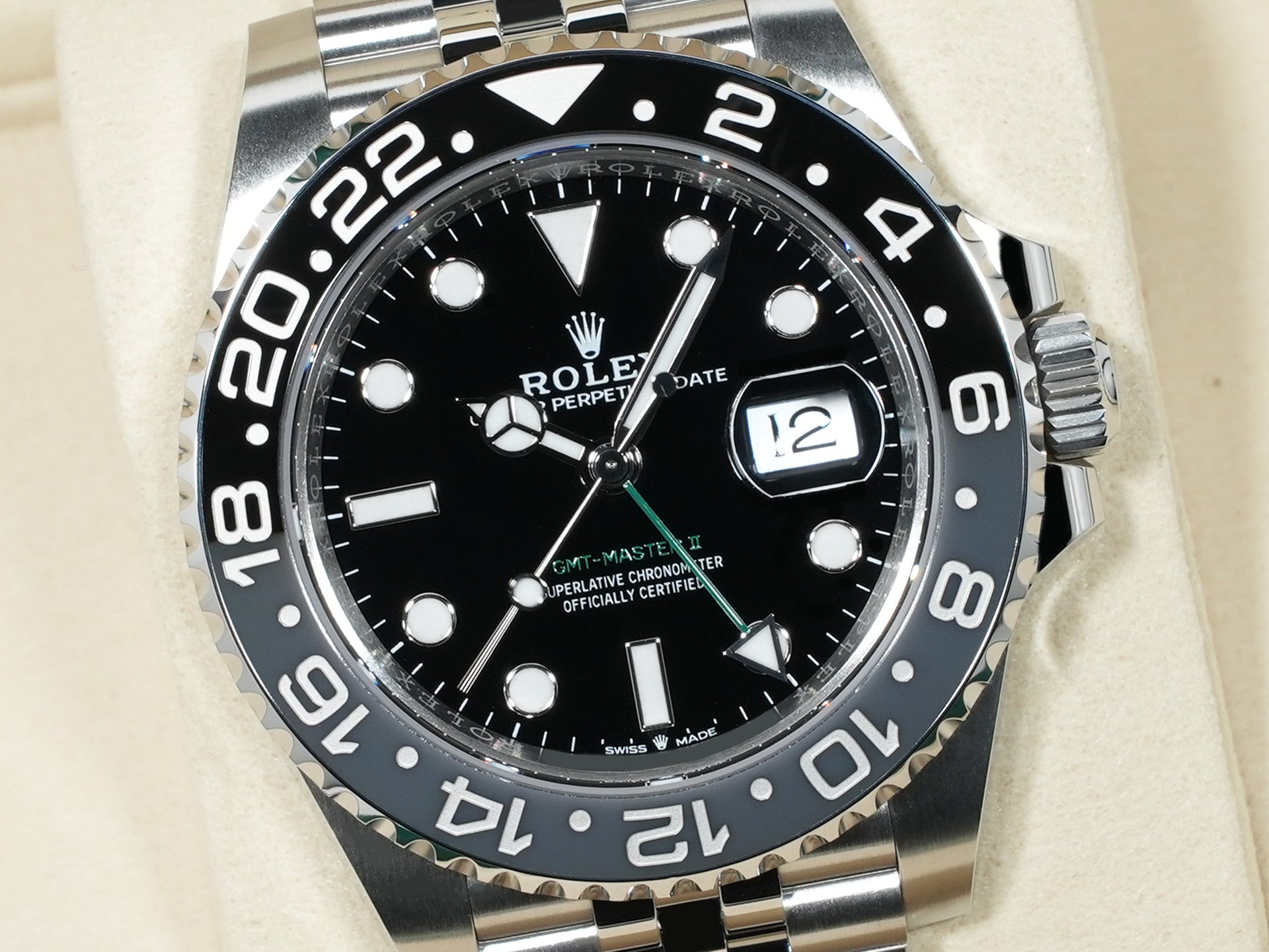 ロレックス GMTマスターII Ref.126710GRNR ステンレススチール ブラック文字盤 ジュビリーブレスレット 未使用 n7tb4ubx