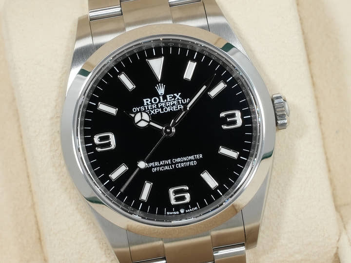 ロレックス エクスプローラー36 Ref.124270 ステンレススチール ブラック文字盤 オイスターブレスレット 美中古 uhcqi84e