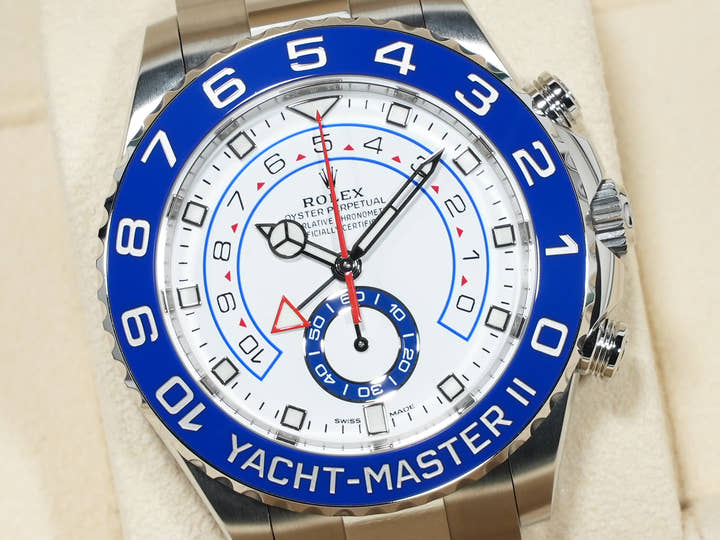 ロレックス ヨットマスターII Ref.116680 ステンレススチール ホワイト文字盤 未使用 d8djt2g3