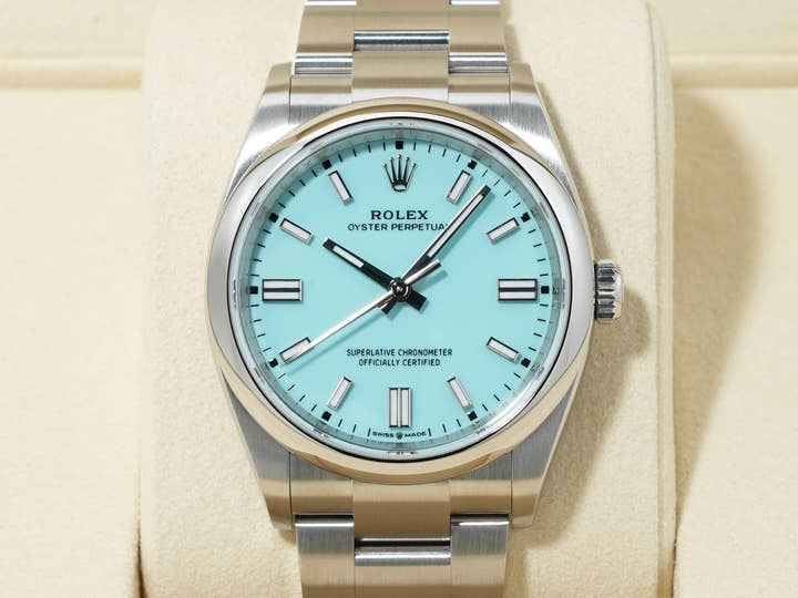 ロレックス オイスターパーペチュアル36 Ref.126000 ステンレススチール ターコイズ文字盤 未使用 4o4pij2a