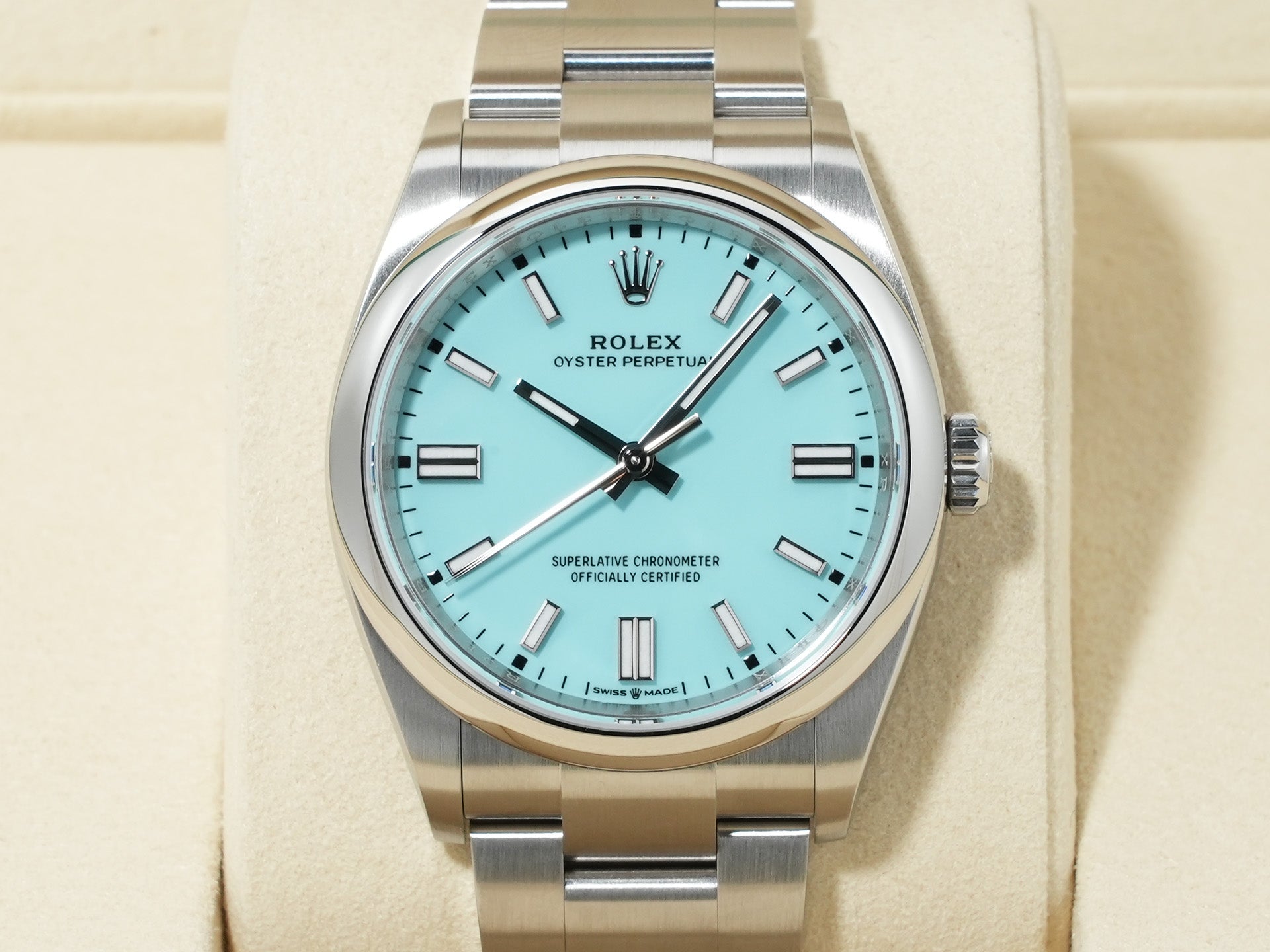 ロレックス オイスターパーペチュアル36 Ref.126000 ステンレススチール ターコイズ文字盤 未使用 4o4pij2a