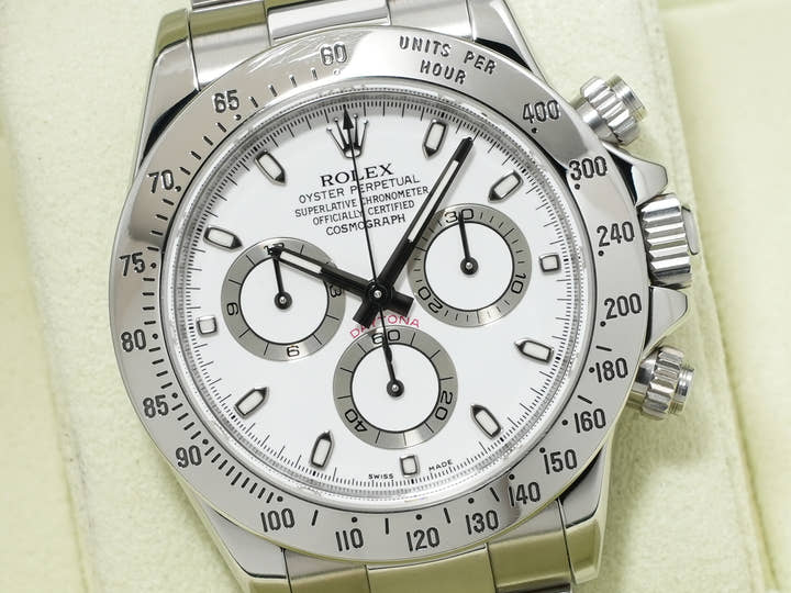 Pre-owned Rolex Daytona Ref. 116520 Stainless Steel White Dial d9uy8nzk