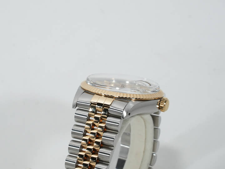 ロレックス デイトジャスト TIFFANY＆Co. Ref.16013 ステンレススチール/イエローゴールド シルバー文字盤 美中古 5xixm9ai