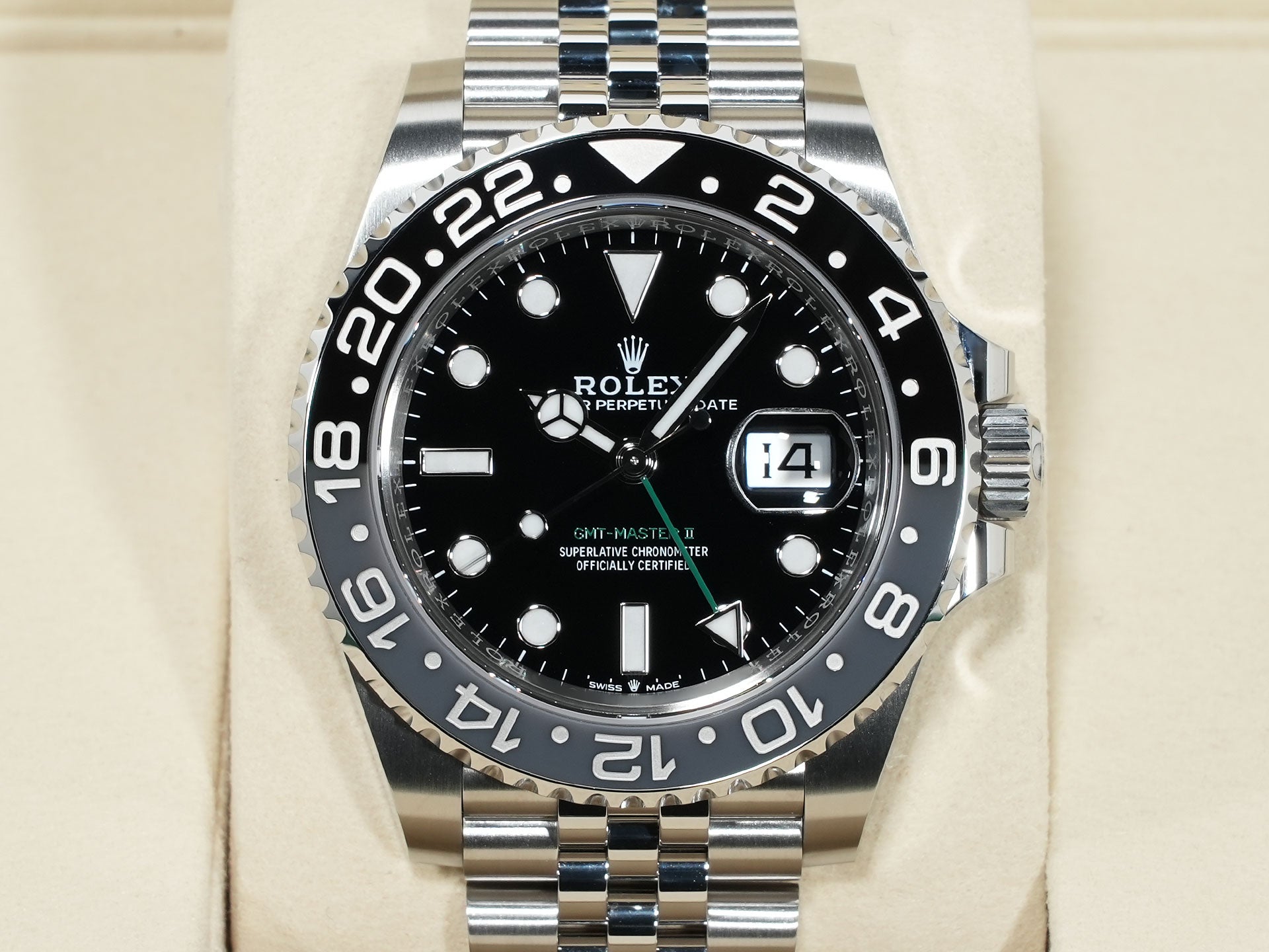ロレックス GMTマスターII Ref.126710GRNR ステンレススチール ブラック文字盤 ジュビリーブレスレット 未使用 t8ufttaq