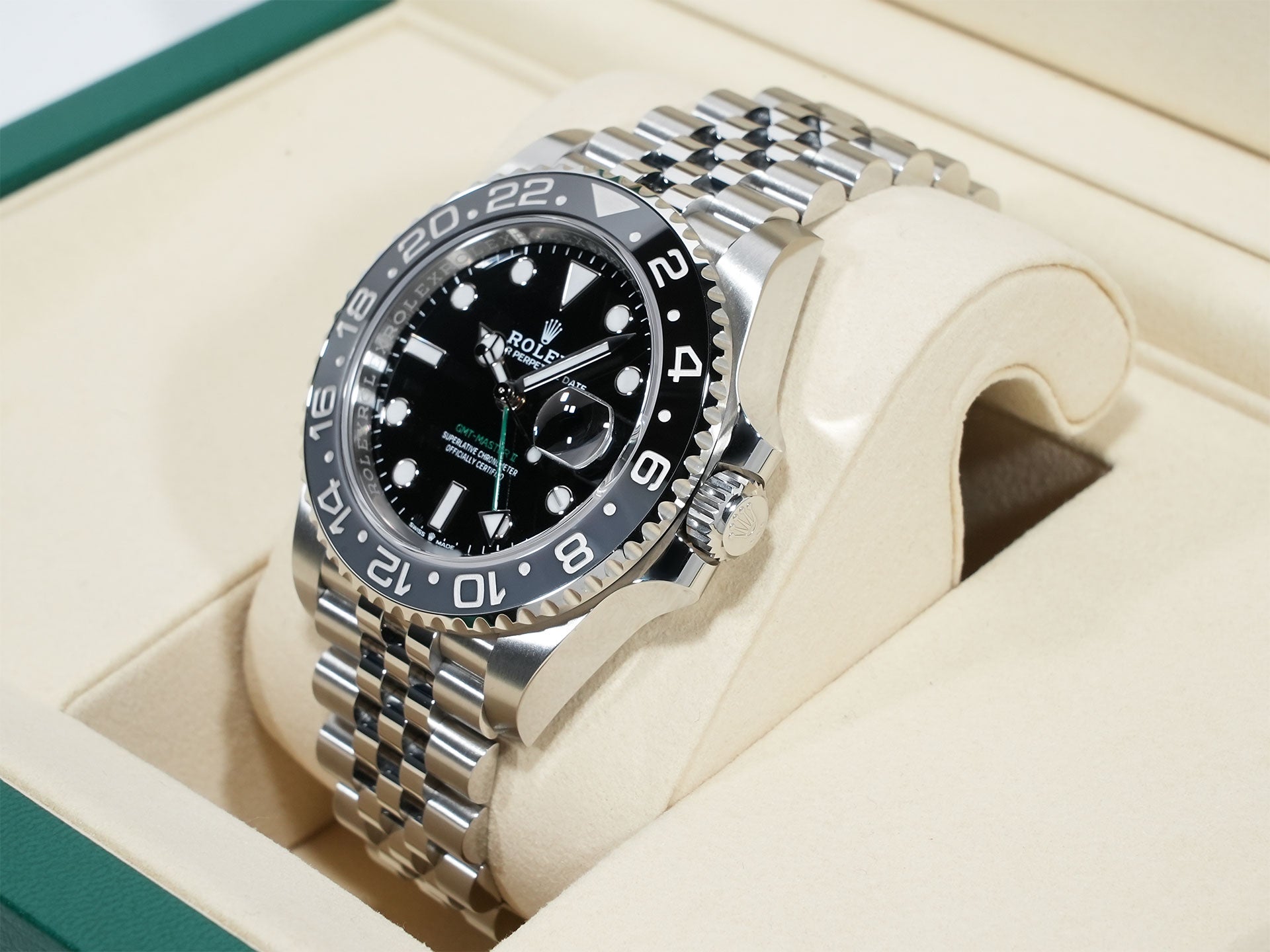 ロレックス GMTマスターII Ref.126710GRNR ステンレススチール ブラック文字盤 ジュビリーブレスレット 未使用 t8ufttaq