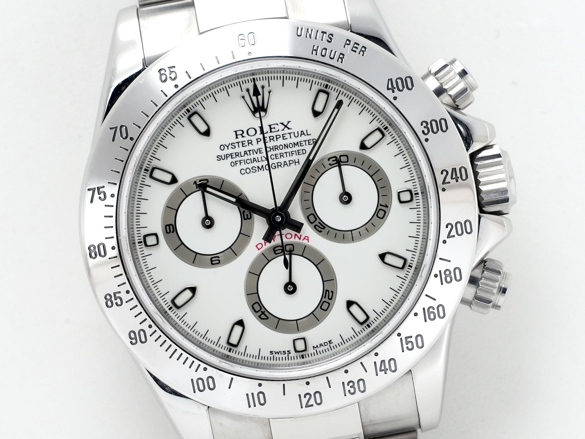 Pre-owned Rolex Daytona Ref. 116520 Stainless Steel White Dial bu9x9x7z