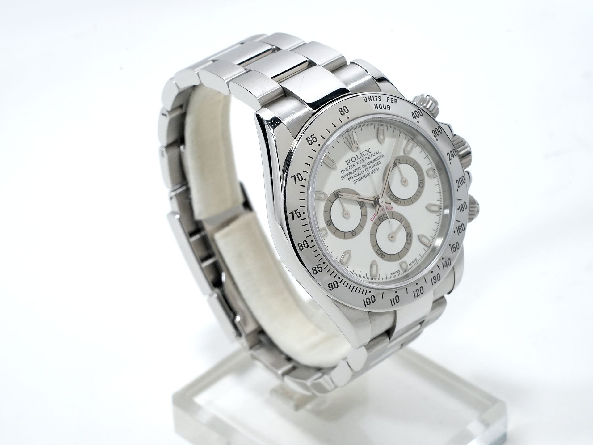 Pre-owned Rolex Daytona Ref. 116520 Stainless Steel White Dial bu9x9x7z