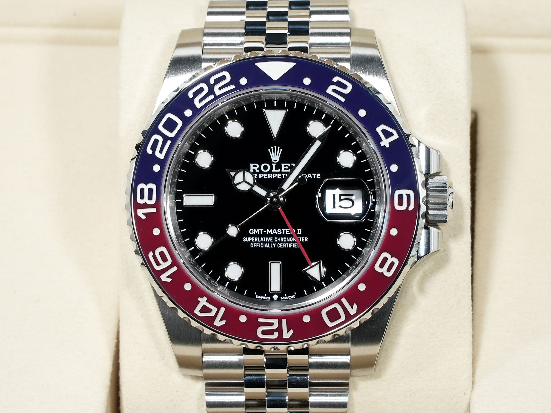 ロレックス GMTマスターII Ref.126710BLRO ステンレススチール ブラック文字盤 ジュビリーブレスレット 未使用 44teoaat